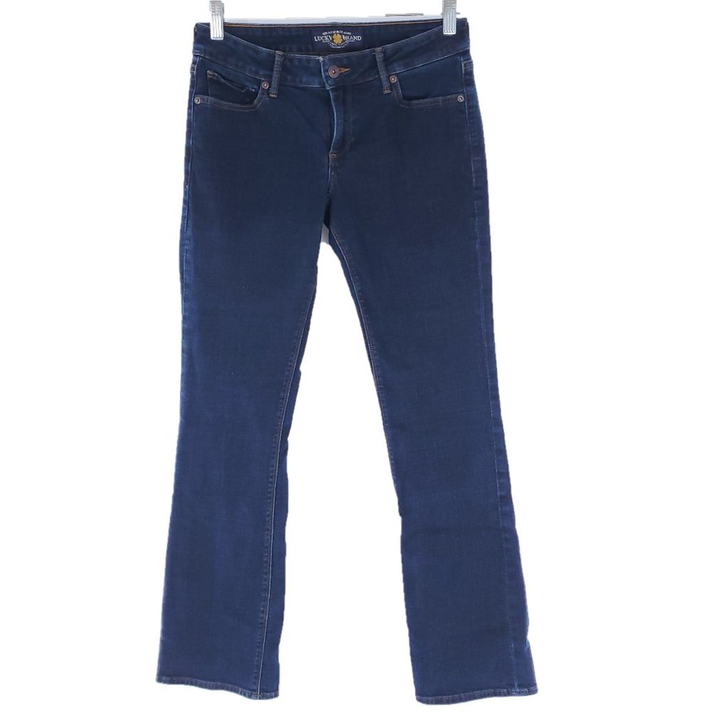 Lucky Brand Lolita Boot Women Jean Low Rise Blue Size 2 (27x31)